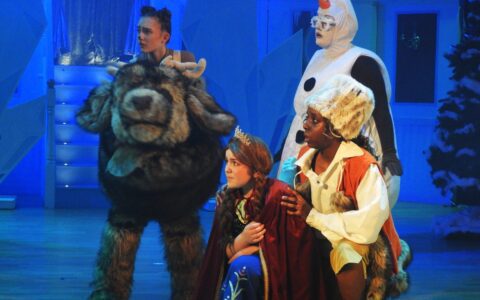 Students peforming in Frozen JR at Retford Oaks Academy